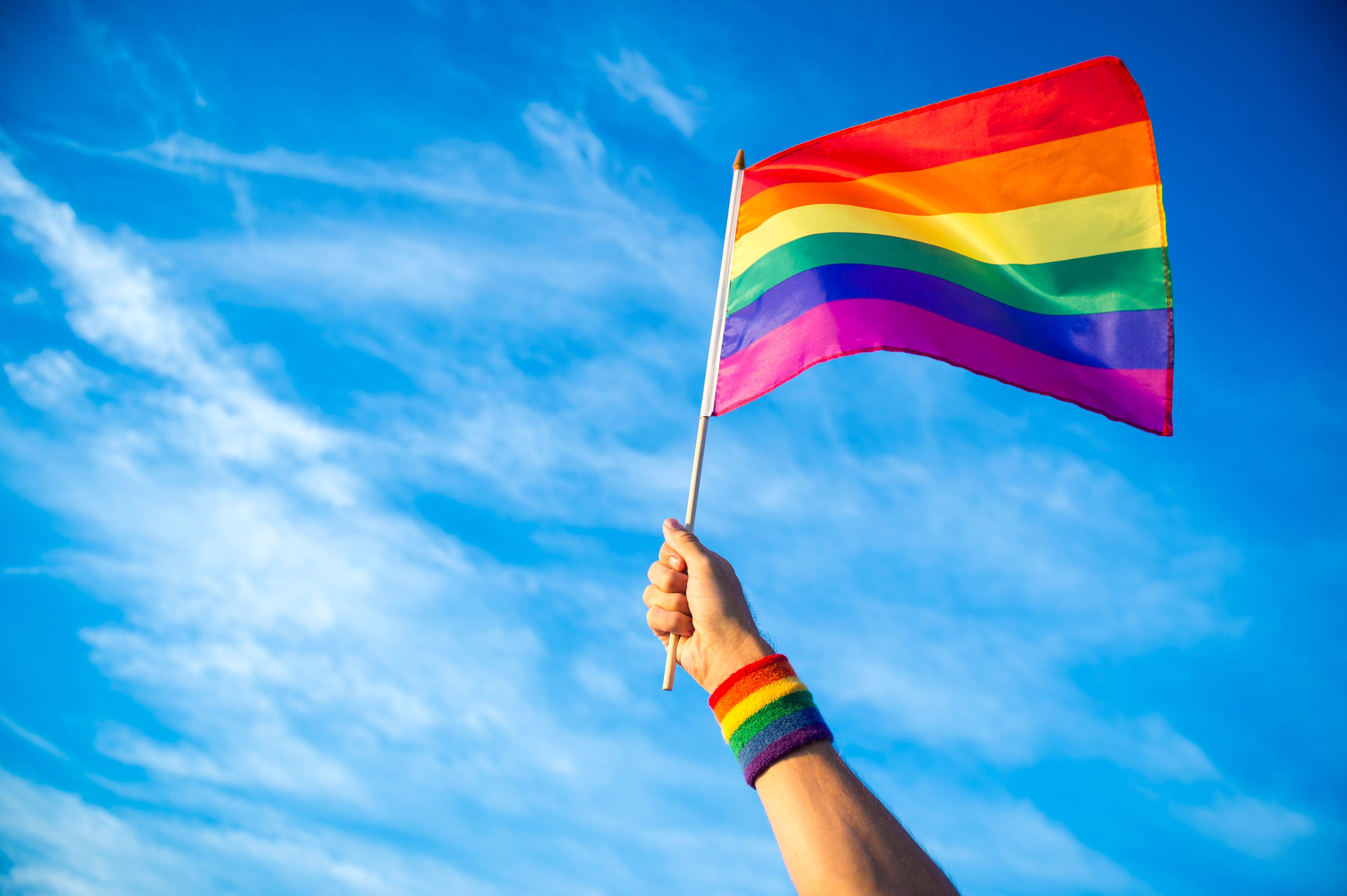 Pride waving flag