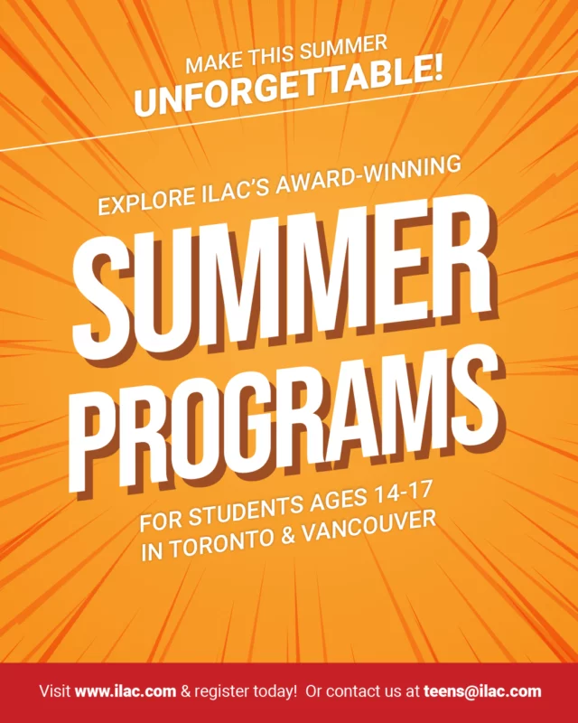 ☀️ Ready for the summer of a lifetime?

Join ILAC’s Summer Programs and experience the perfect mix of English learning, exciting activities, and unforgettable memories in Toronto or Vancouver!

New friends, new adventures, and a whole new you are waiting. 🌎✨

Learn more and start your summer journey today! 🔗 Type "TEENS" in the comments to learn how to enroll! 

#ilac #ilacsummerprogram #ilacteens